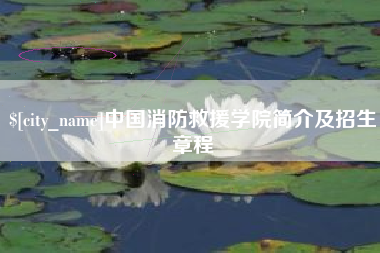 招远中国消防救援学院简介及招生章程