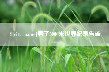 招远男子5000米世界纪录告破