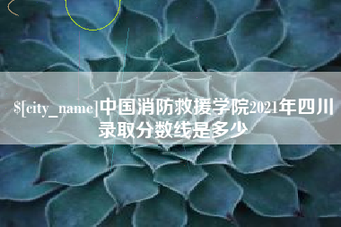 招远中国消防救援学院2021年四川录取分数线是多少
