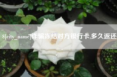 招远诈骗冻结对方银行卡,多久返还