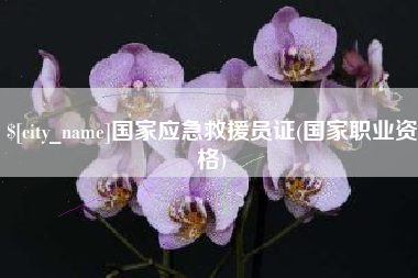 招远国家应急救援员证(国家职业资格)