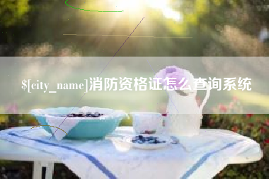 招远消防资格证怎么查询系统
