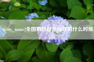 招远全国消防日是每年的什么时候
