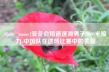 招远亚冬会短道速滑男子5000米接力-中国队在这场比赛中的表现