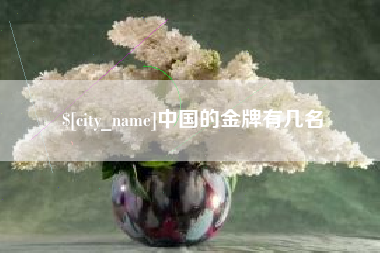 招远中国的金牌有几名