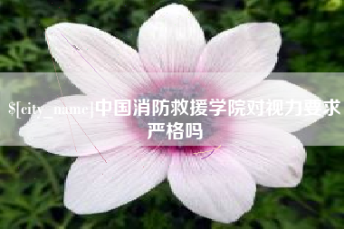 招远中国消防救援学院对视力要求严格吗