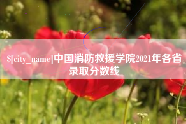 招远中国消防救援学院2021年各省录取分数线