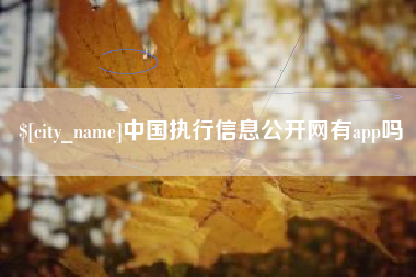 招远中国执行信息公开网有app吗
