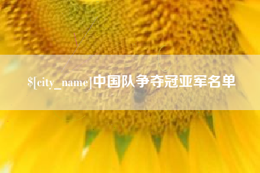 招远中国队争夺冠亚军名单