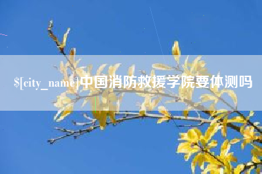 招远中国消防救援学院要体测吗
