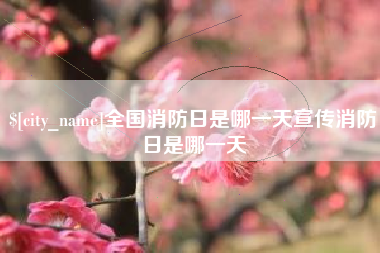 招远全国消防日是哪一天宣传消防日是哪一天