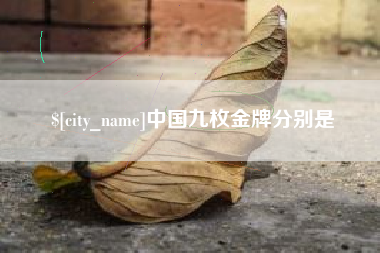 招远中国九枚金牌分别是