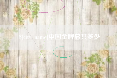 招远中国金牌总共多少