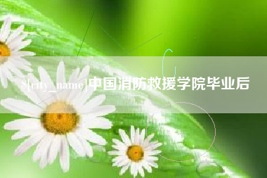 招远中国消防救援学院毕业后