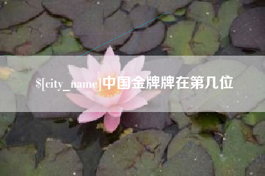 招远中国金牌牌在第几位