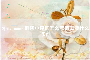 招远消防中控证怎么考取需要什么条件