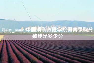 招远中国消防救援学院河南录取分数线是多少分