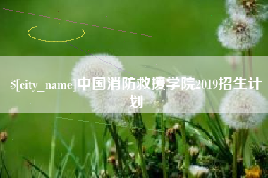 招远中国消防救援学院2019招生计划