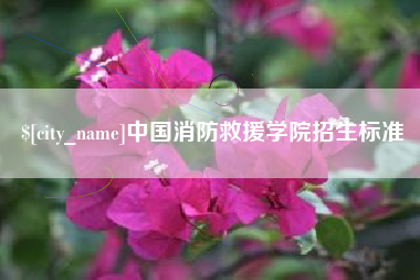 招远中国消防救援学院招生标准
