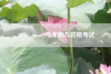 招远今年的九宫格考试