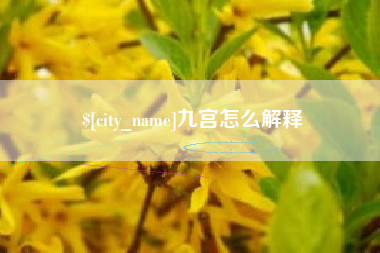 招远九宫怎么解释