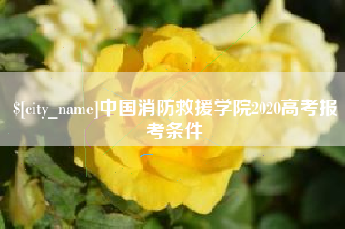 招远中国消防救援学院2020高考报考条件