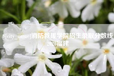 招远消防救援学院招生录取分数线2020福建