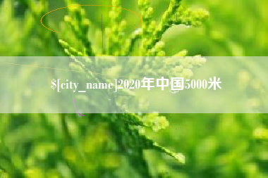 招远2020年中国5000米