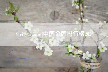 招远中国金牌排行榜2024