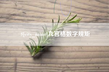 招远九宫格数字规矩