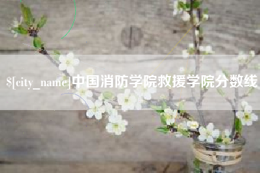 招远中国消防学院救援学院分数线