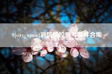 招远消防院校报考条件合集